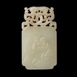 PALE CELADON JADE PLAQUE