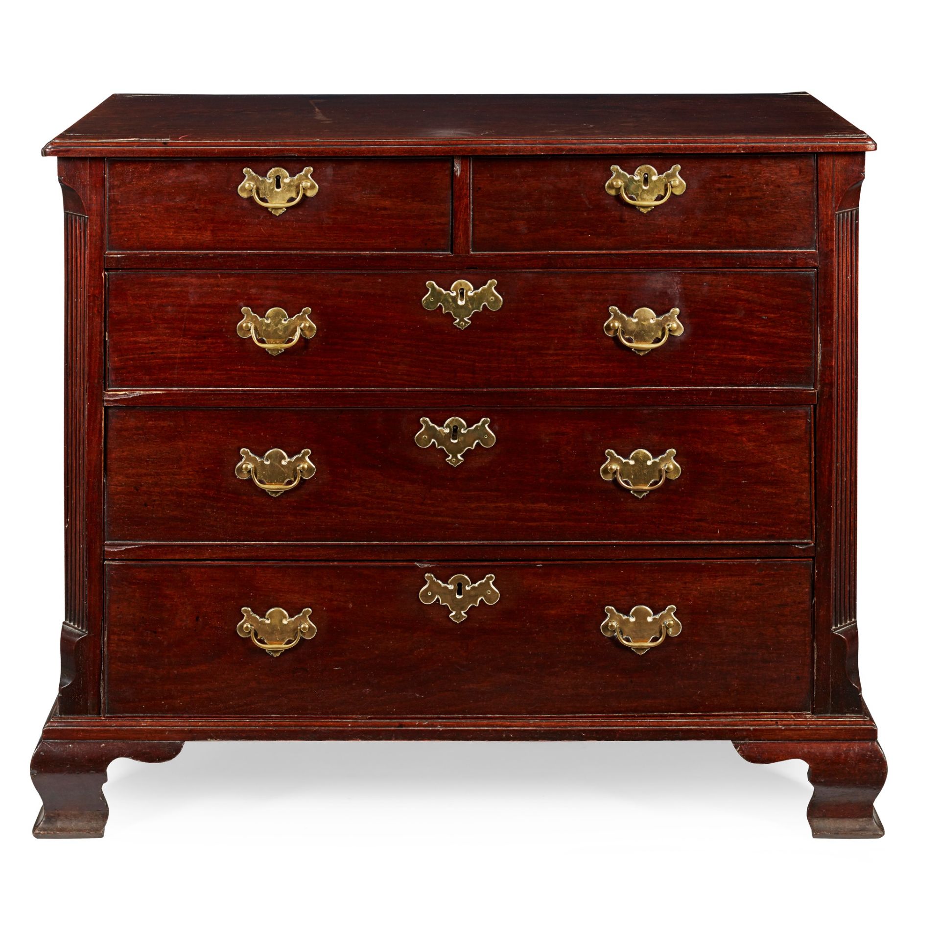 EARLY GEORGE III MAHOGANY CHEST OF DRAWERS 18TH CENTURY
