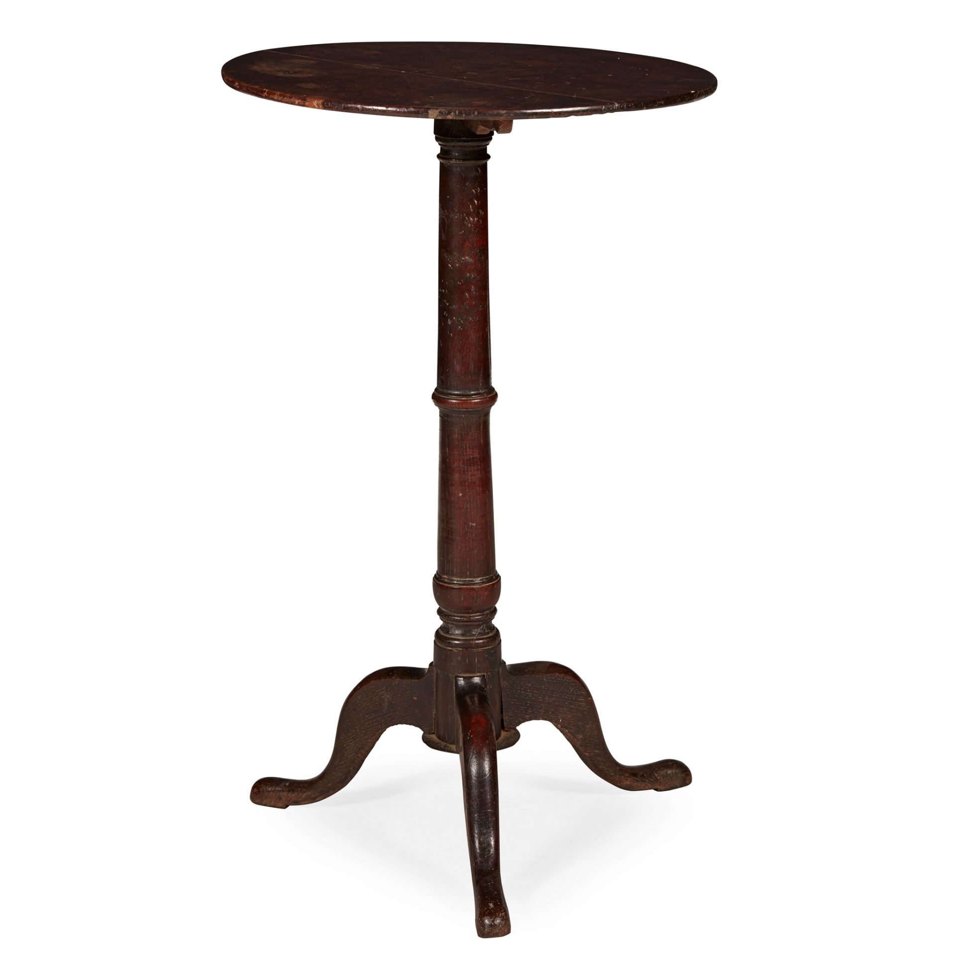 QUEEN ANNE WALNUT CANDLE STAND EARLY 18TH CETURY