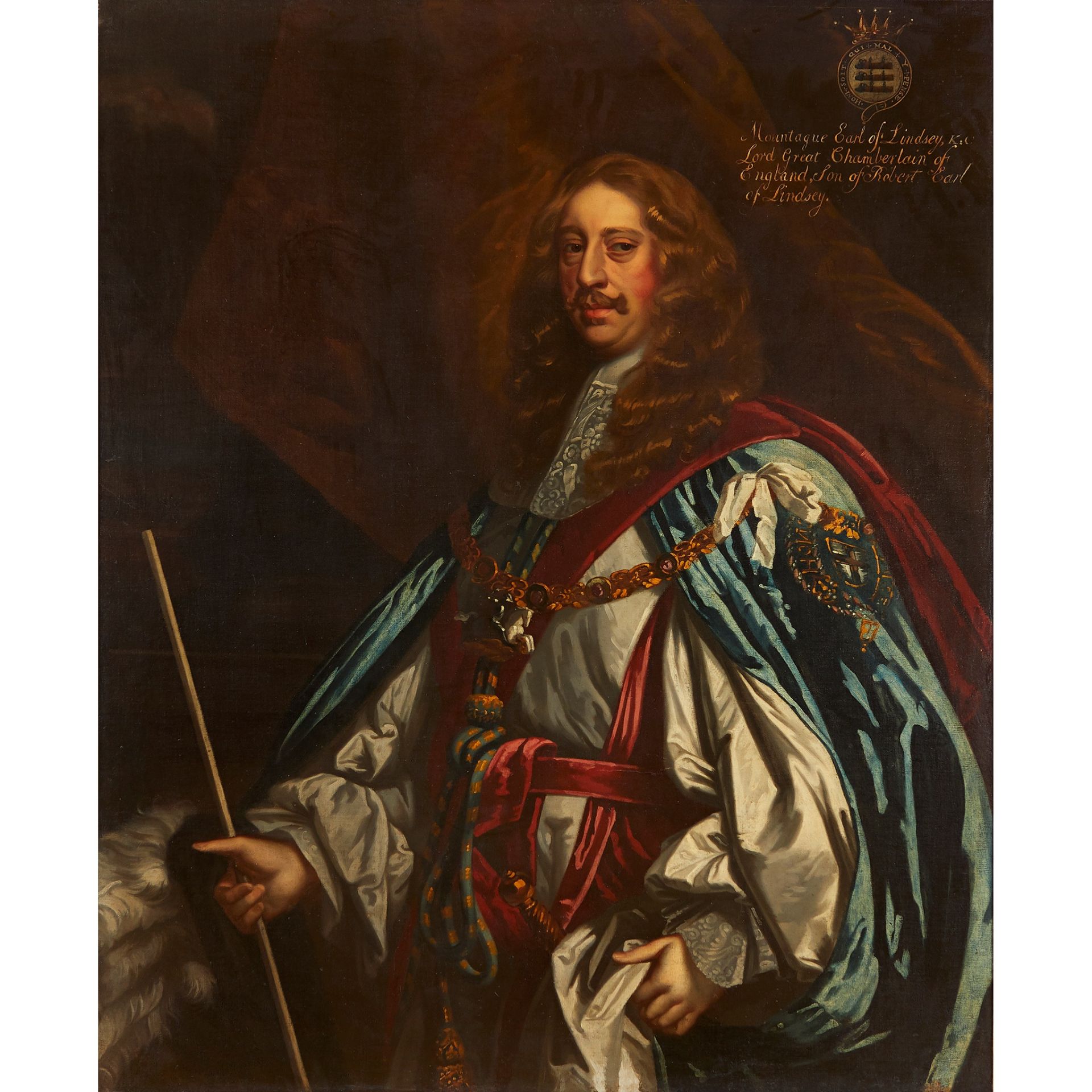 FOLLOWER OF SIR PETER LELY THREE QUARTER LENGTH PORTRAIT OF MONTAGUE, 2ND EARL OF LINDSEY, LORD