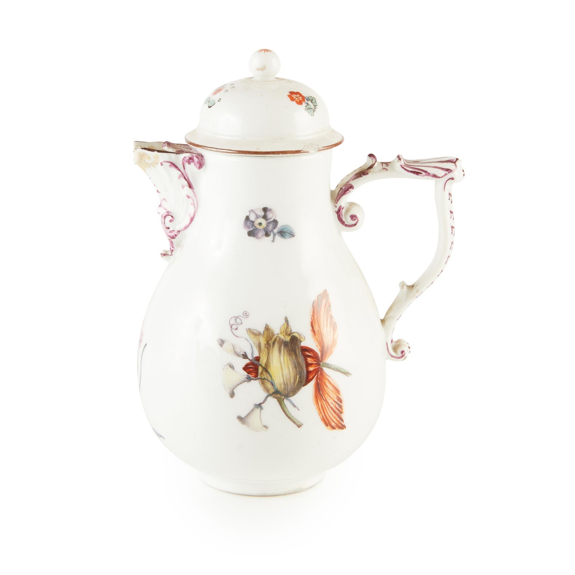 MEISSEN PORCELAIN HOT-WATER JUG LATE 18TH CENTURY