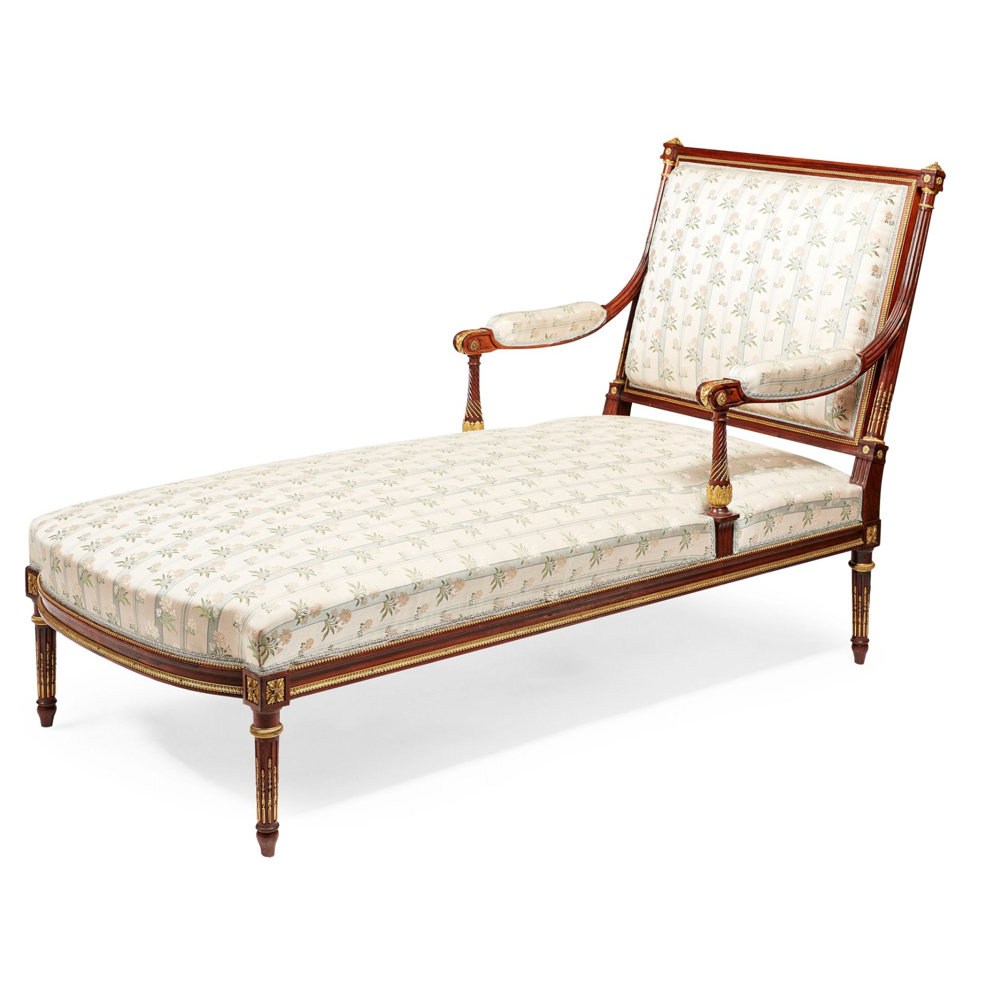 REGENCY STYLE GILT METAL MOUNTED ROSEWOOD DAYBED LATE 19TH CENTURY