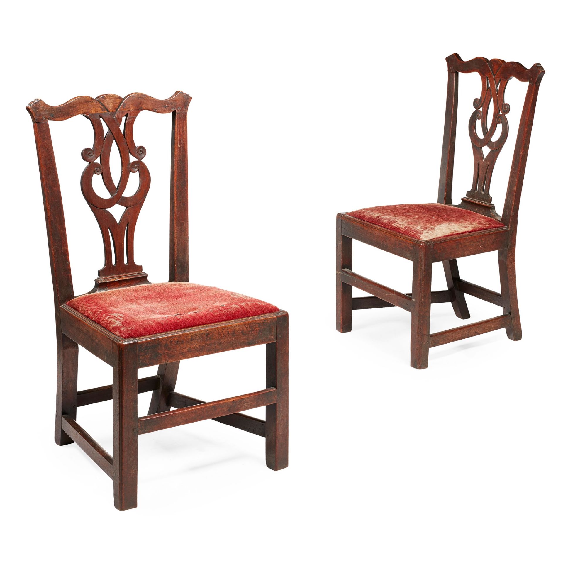 PAIR OF GEORGE III MAHOGANY DINING CHAIRS LATE 18TH CENTURY