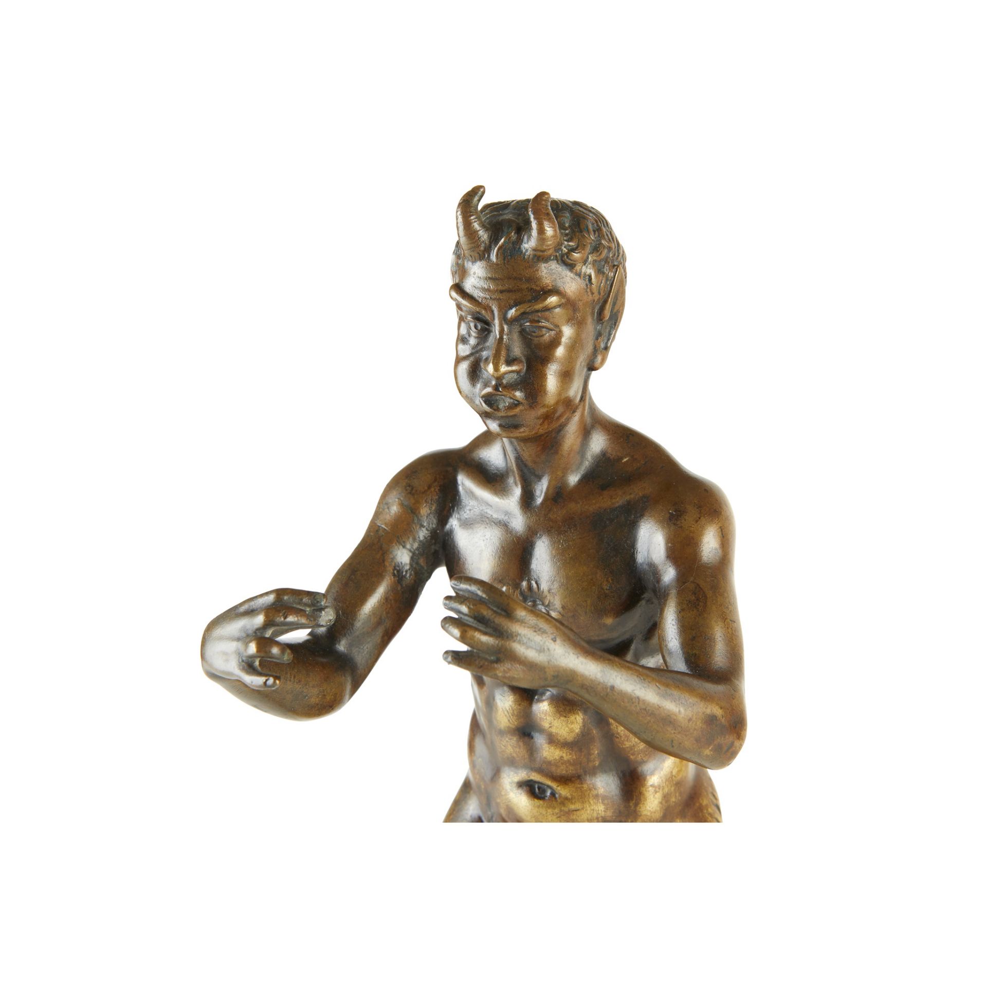 CONTINENTAL BRONZE FIGURE OF A SATYR LATE 19TH/ EARLY 20TH CENTURY - Bild 4 aus 4