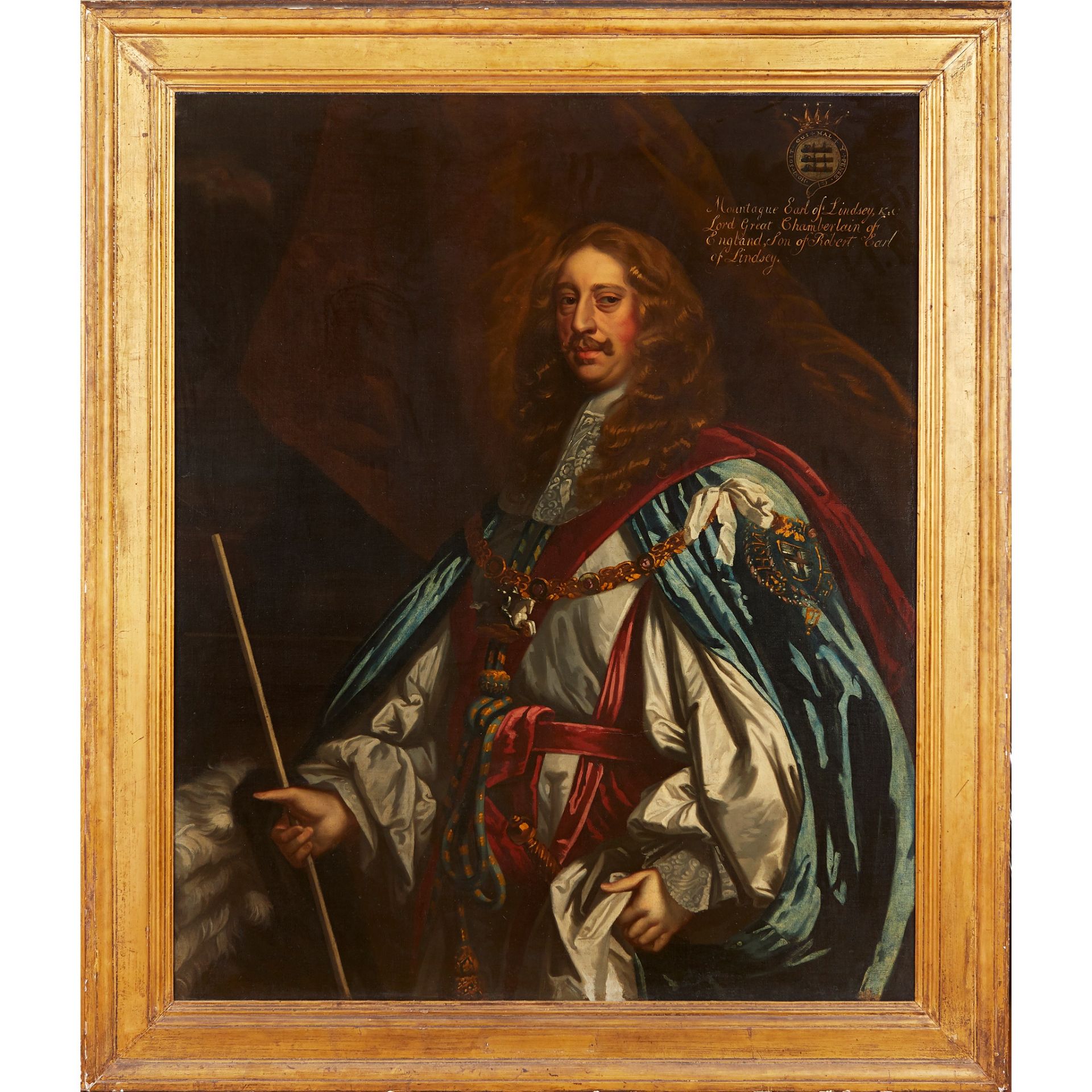 FOLLOWER OF SIR PETER LELY THREE QUARTER LENGTH PORTRAIT OF MONTAGUE, 2ND EARL OF LINDSEY, LORD - Image 2 of 3