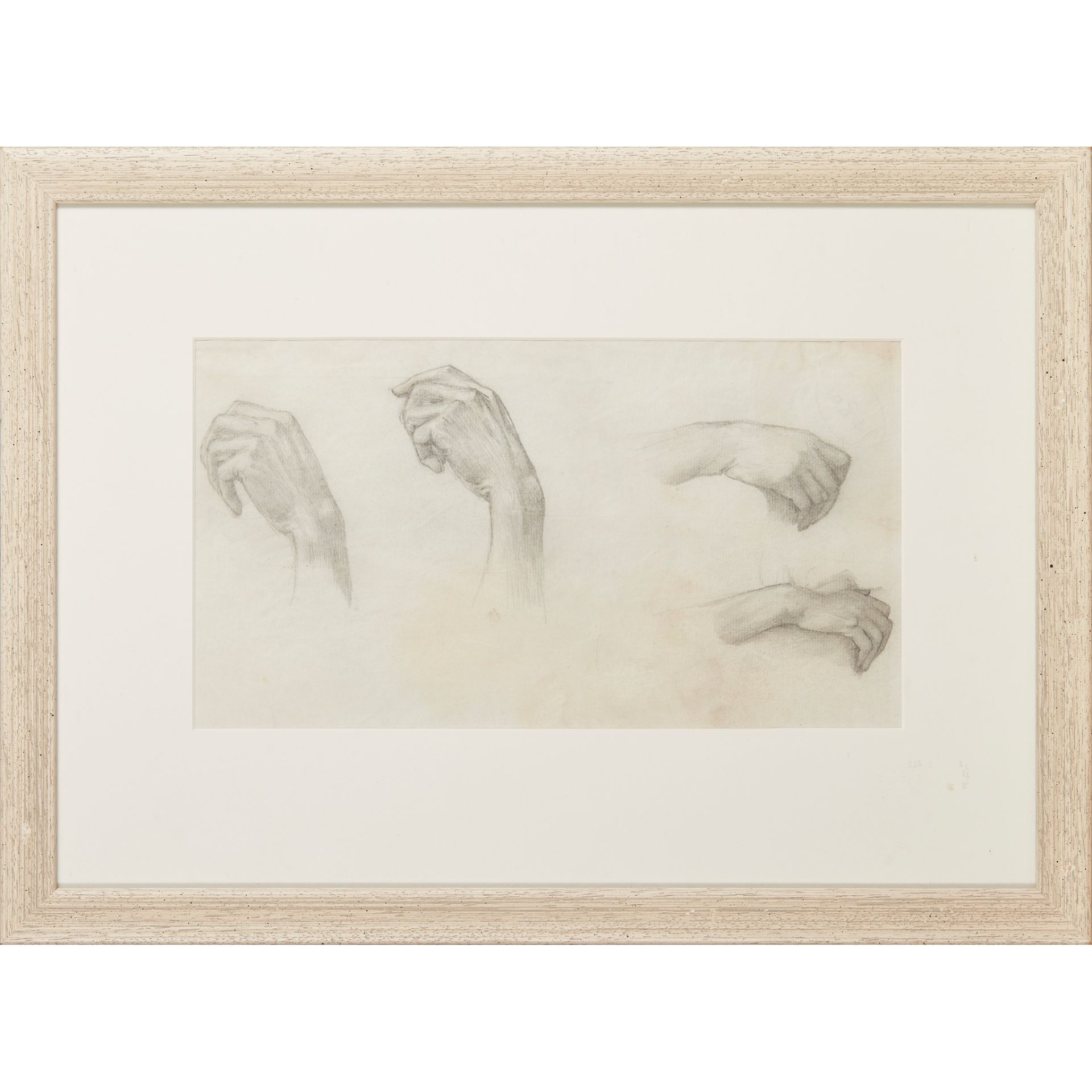 SIR EDWARD COLEY BURNE-JONES A.R.A (BRITISH 1833-1898) HAND STUDIES - Bild 2 aus 3