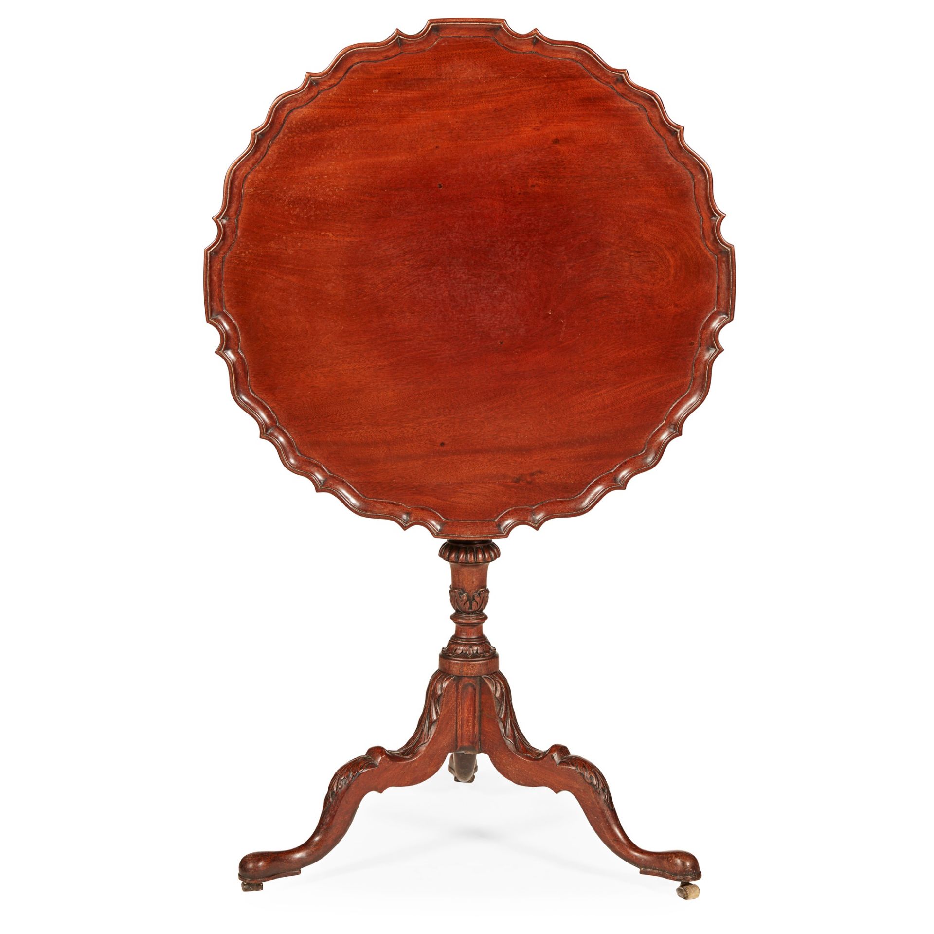 GEORGE II MAHOGANY PIECRUST TEA TABLE MID 18TH CENTURY - Bild 2 aus 2