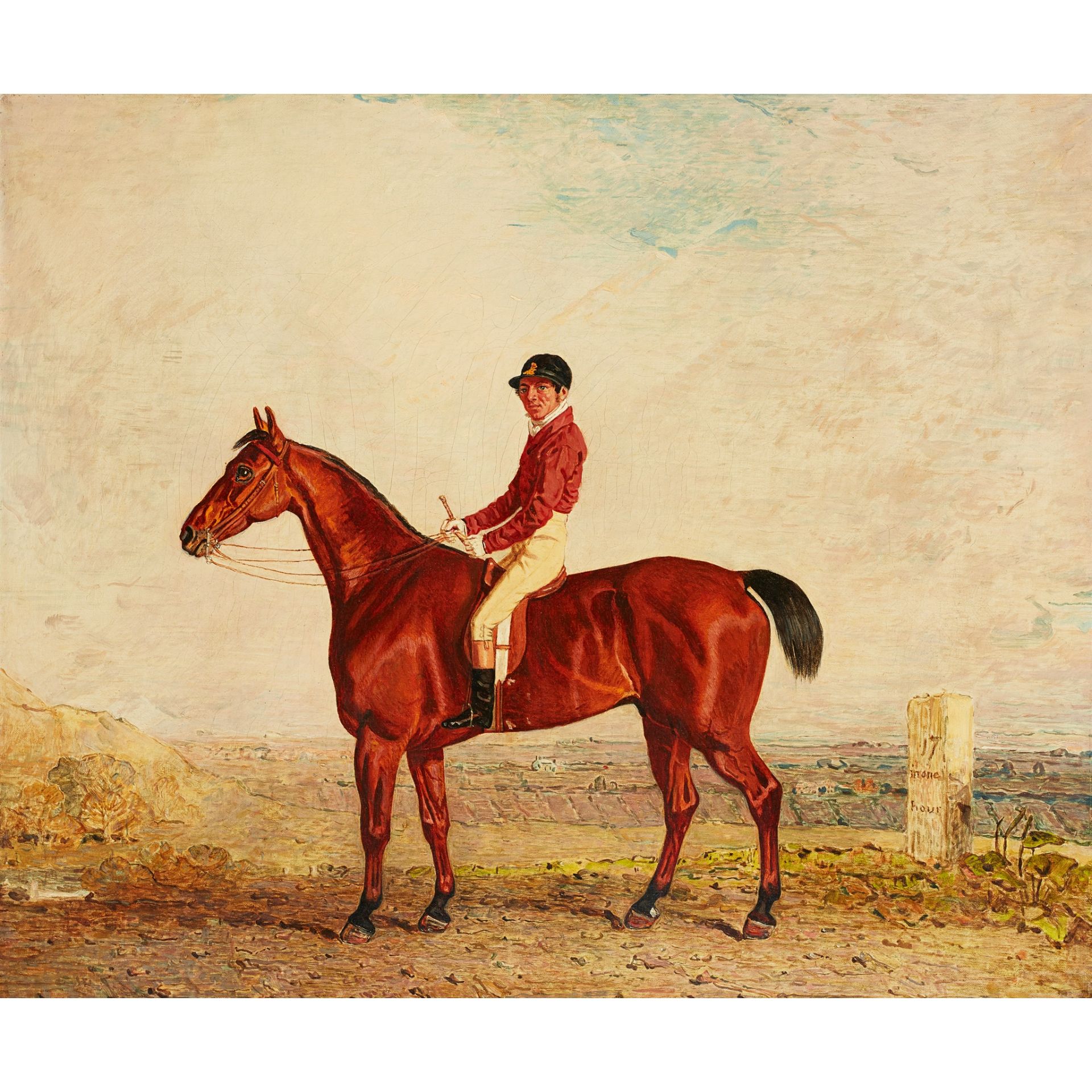 LAMBERT MARSHALL (BRITISH 1810-1870) BAY COLT WITH SAM CHIFANY