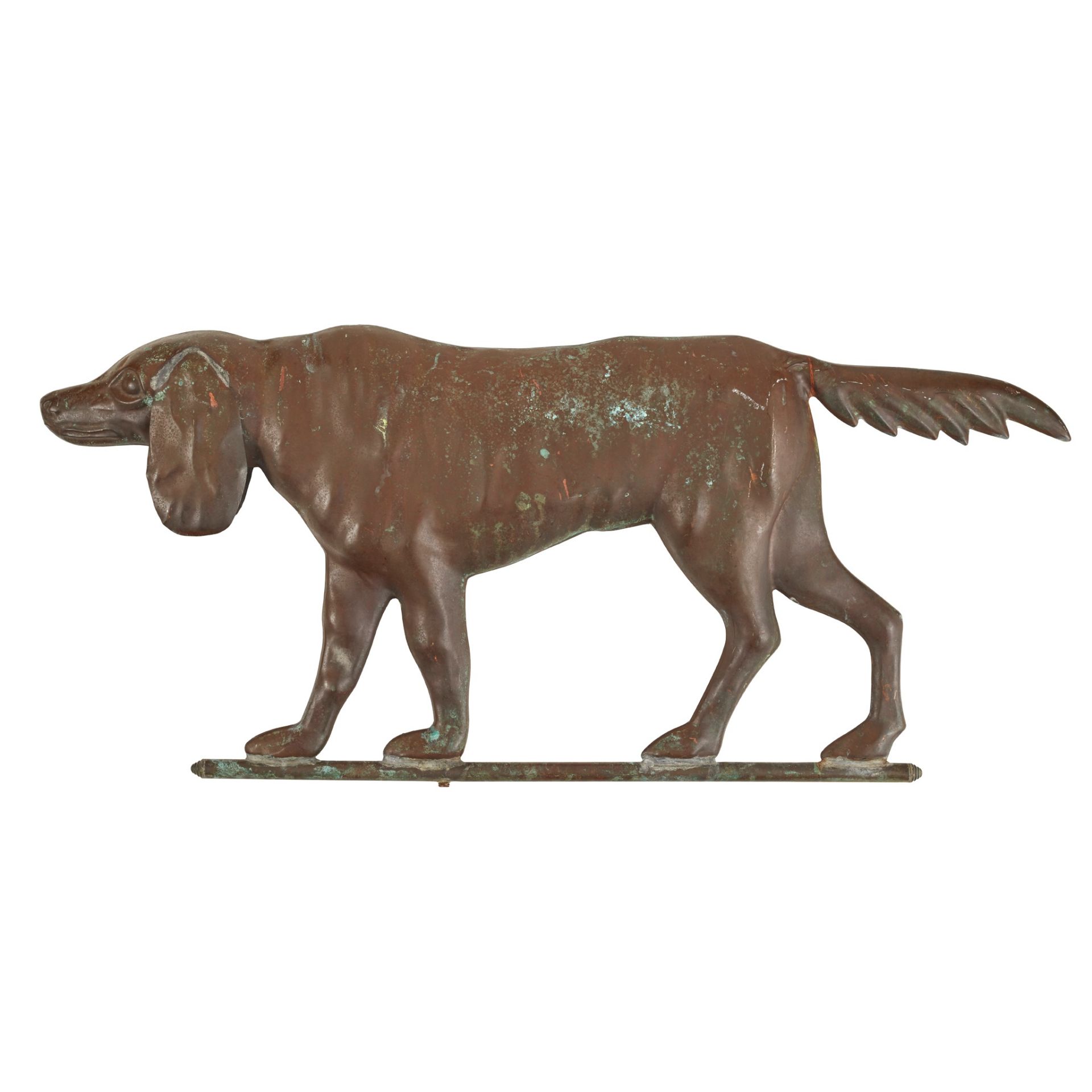 AMERICAN SPORTING DOG COPPER WEATHER VANE LATE 19TH/EARLY 20 CENTURY