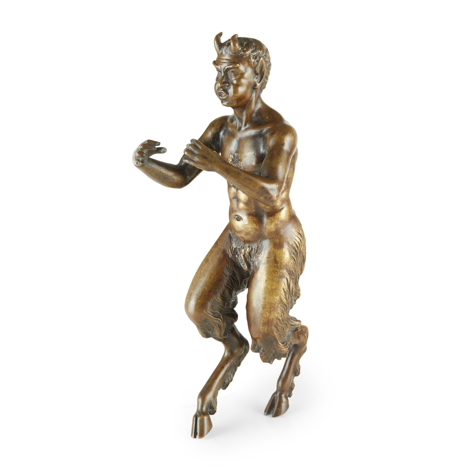 CONTINENTAL BRONZE FIGURE OF A SATYR LATE 19TH/ EARLY 20TH CENTURY