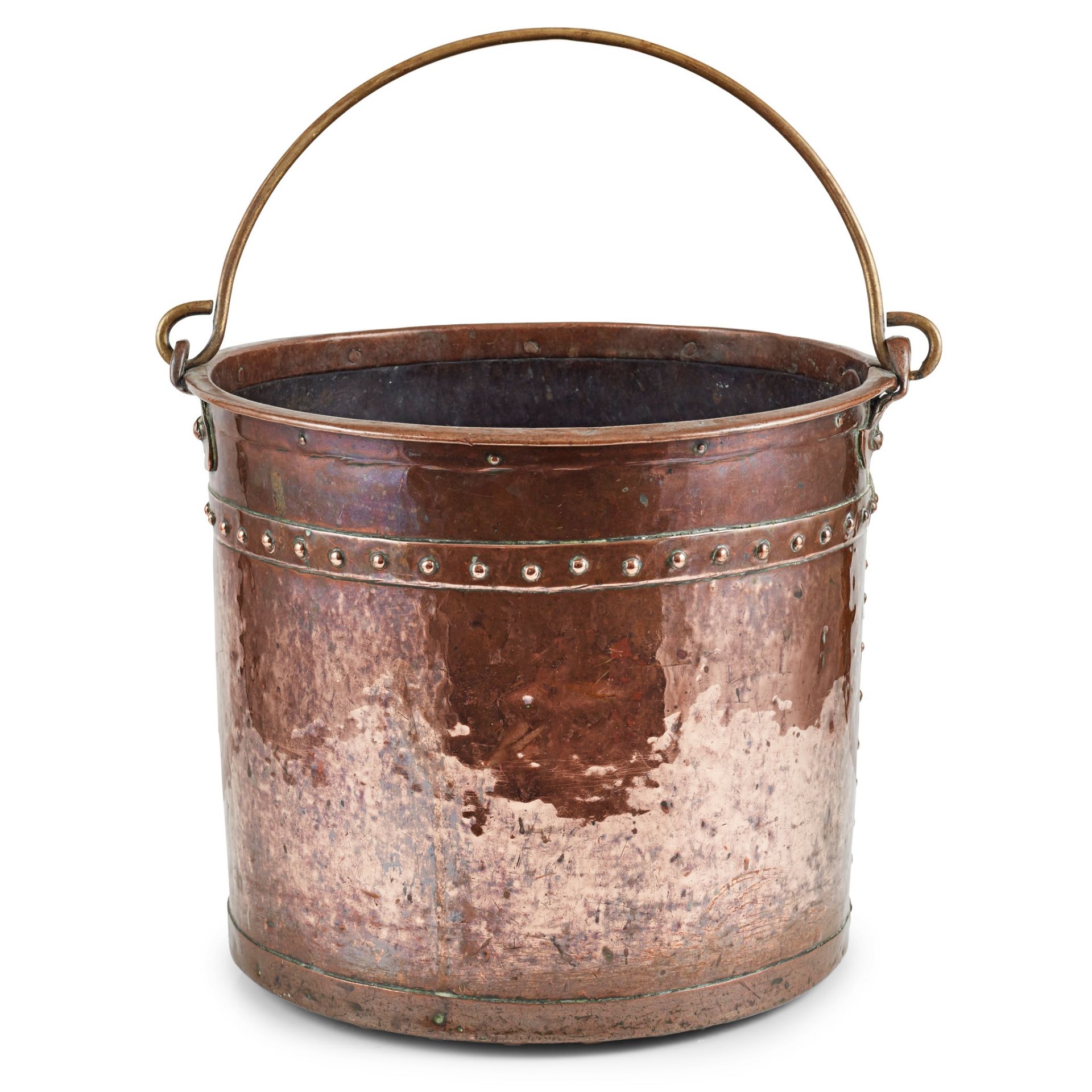 DUTCH COPPER AND BRASS MILK PAIL EARLY 19TH CENTURY