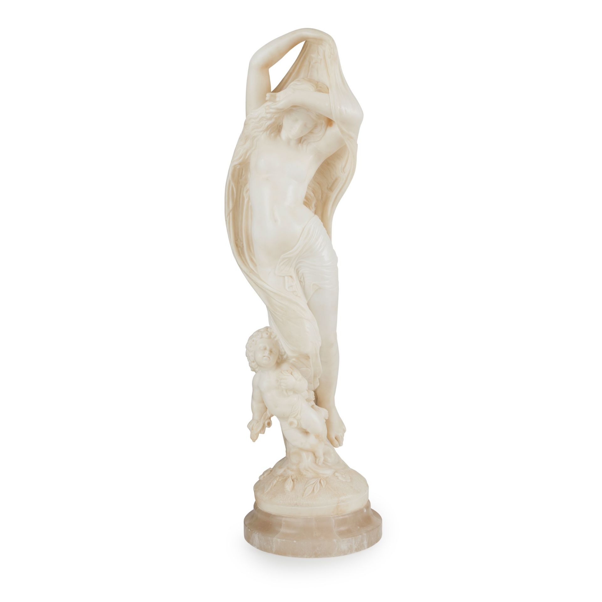 ITALIAN ALABASTER FIGURE OF EOS LATE 19TH CENTURY