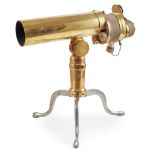 BRASS AND STEEL 3 INCH REFLECTING TABLE TOP TELESCOPE, W. OTTWAY & CO. LTD. LONDON EARLY 20TH