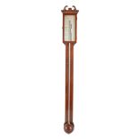 SCOTTISH MAHOGANY STICK BAROMETER, ADIE, EDINBURGH EARLY 19TH CENTURY