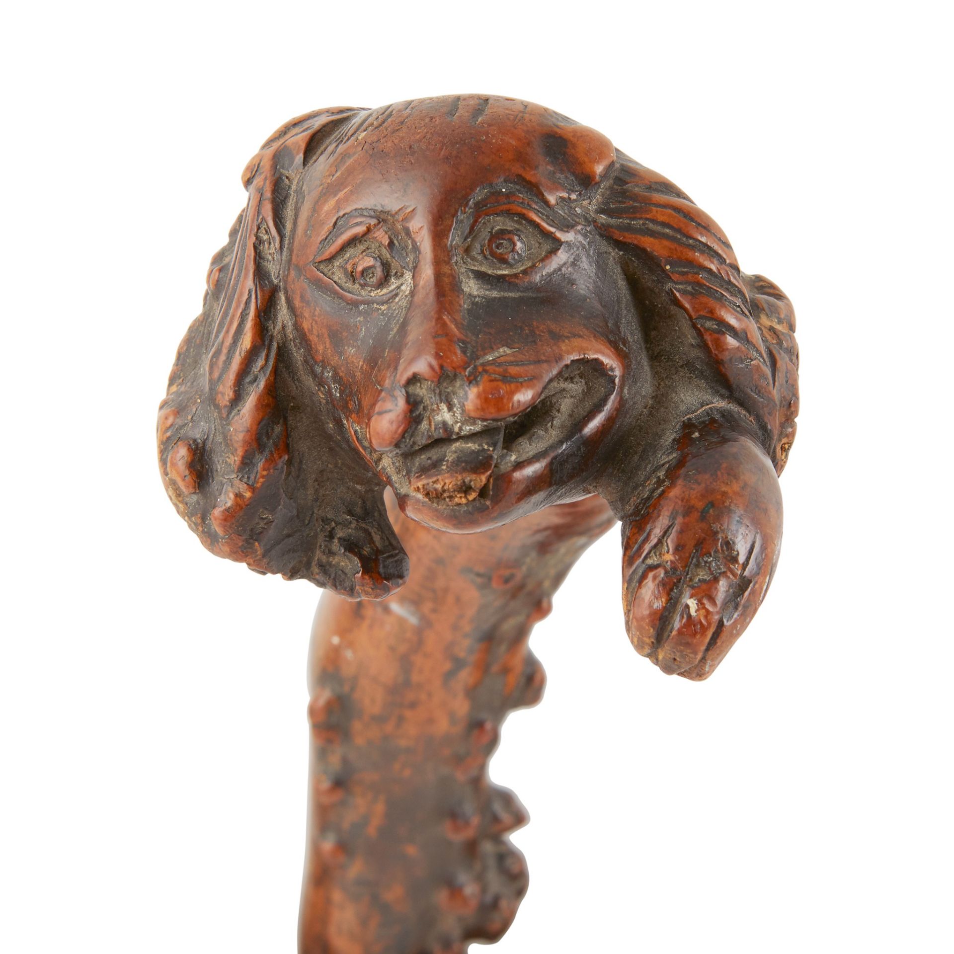 CARVED ROOT WOOD WALKING STICK LATE 17TH/ EARLY 18TH CENTURY