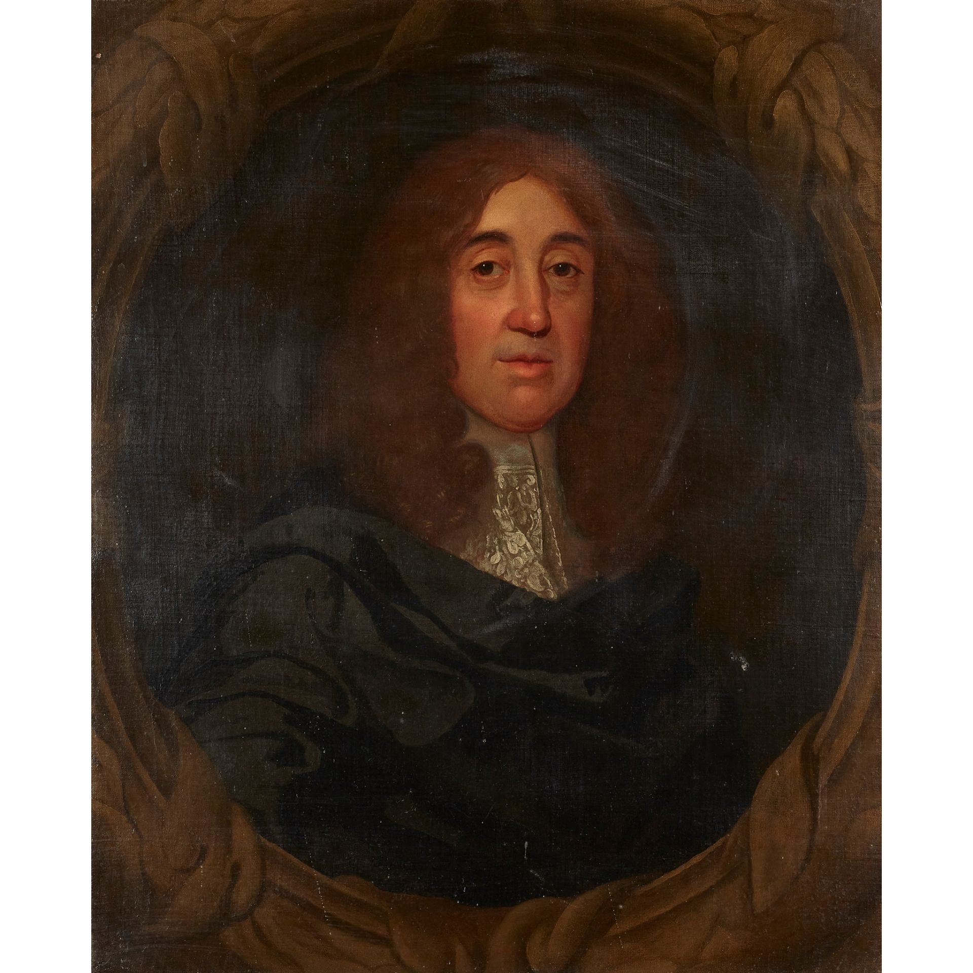 CIRCLE OF SIR JAMES THORNHILL (BRITISH 1675-1734) HALF LENGTH PORTRAIT OF A GENTLEMAN