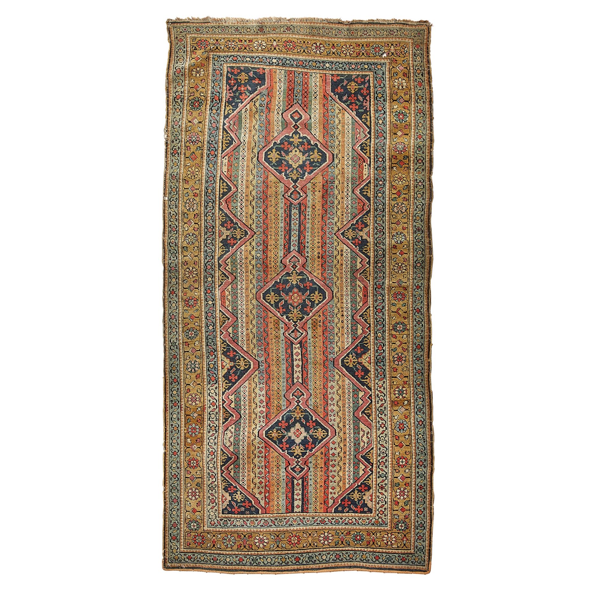 TWO CAUCASIAN RUGS ONE DATED AH 1332 / 1914 AD