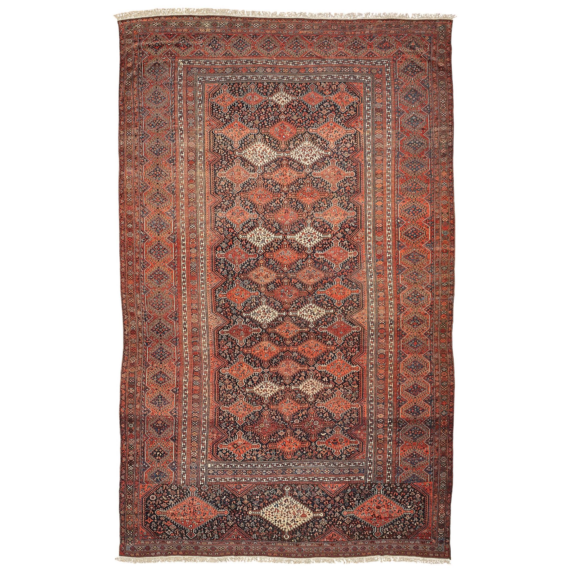 LARGE QASHQAI CARPET SOUTH PERSIA, LATE 19TH/EARLY 20TH CENTURY