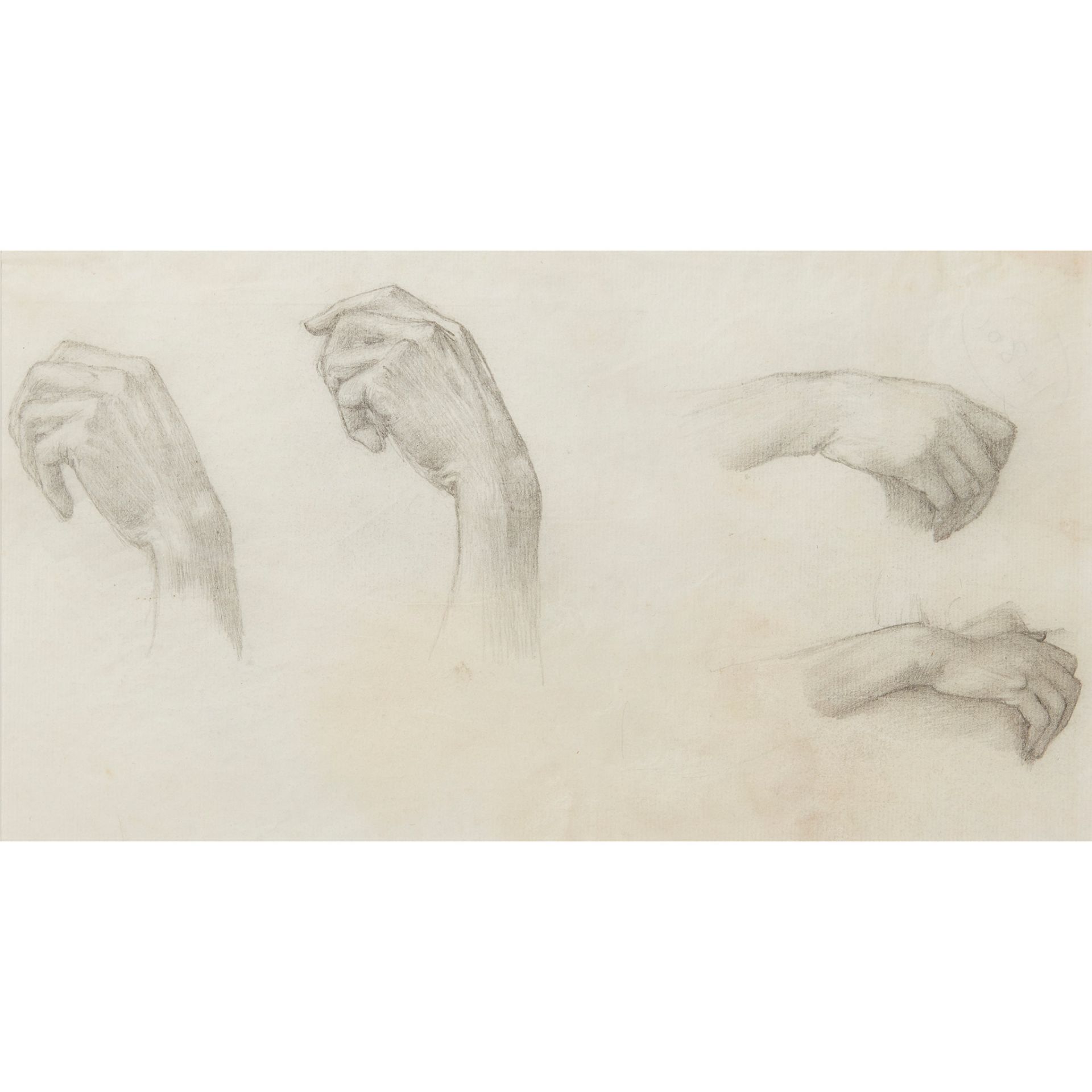 SIR EDWARD COLEY BURNE-JONES A.R.A (BRITISH 1833-1898) HAND STUDIES