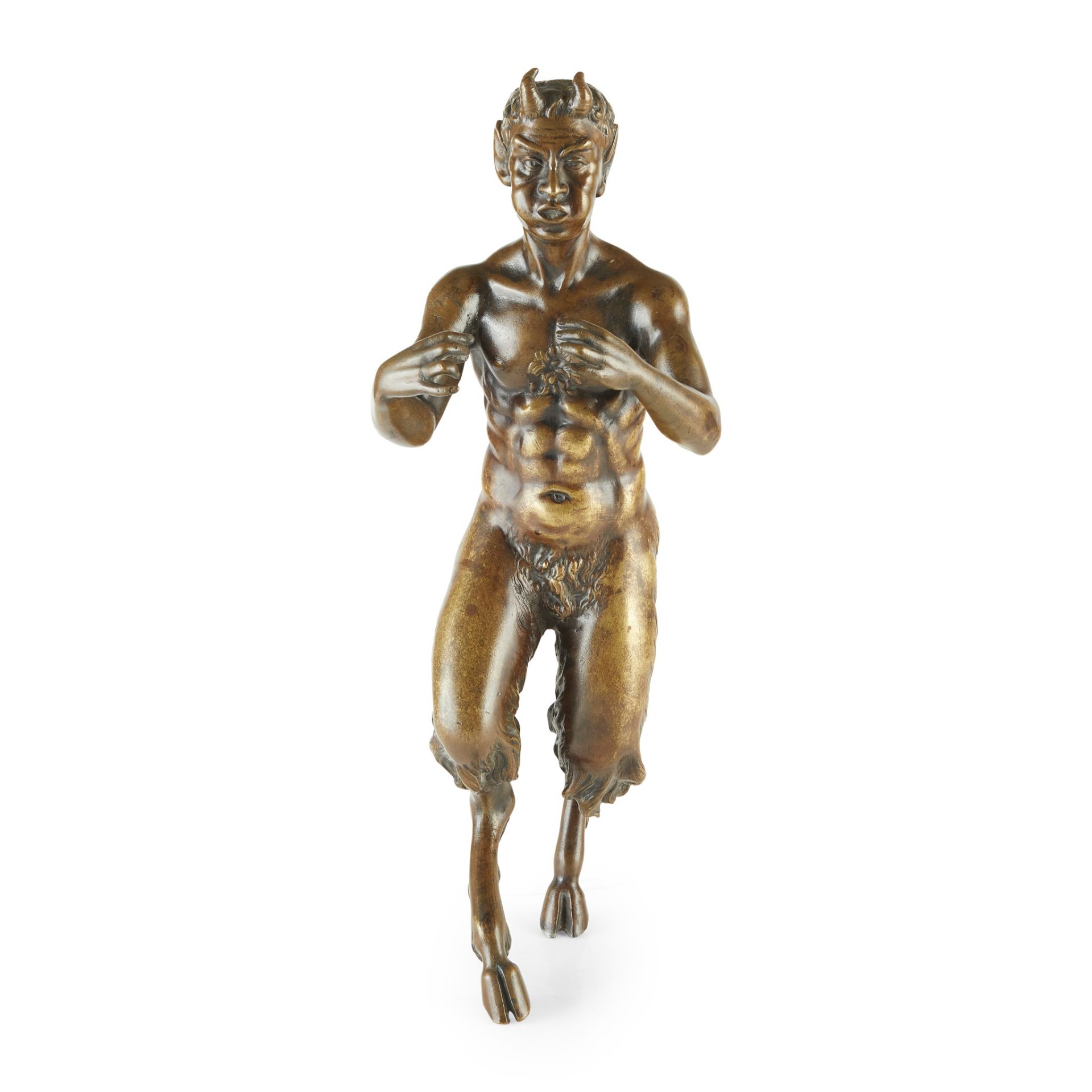 CONTINENTAL BRONZE FIGURE OF A SATYR LATE 19TH/ EARLY 20TH CENTURY - Bild 2 aus 4