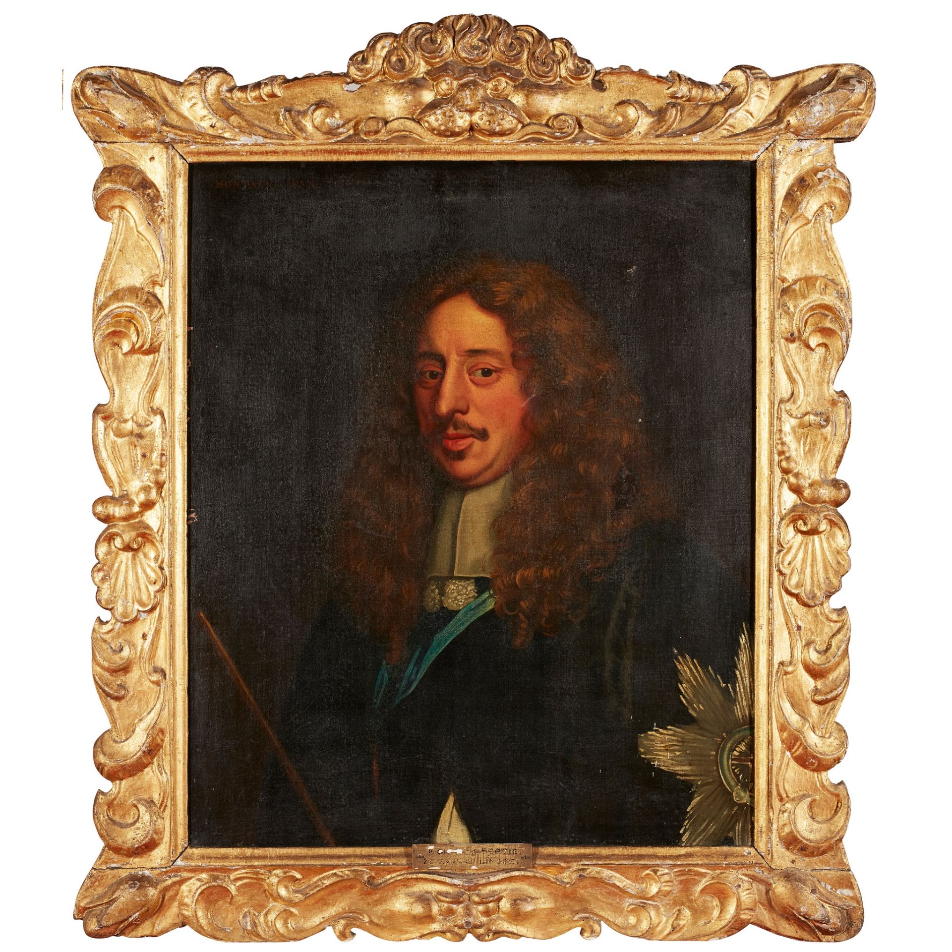18TH CENTURY BRITISH SCHOOL HALF LENGTH PORTRAIT OF MONTAGUE, 2ND EARL OF LINDSEY - Image 2 of 3