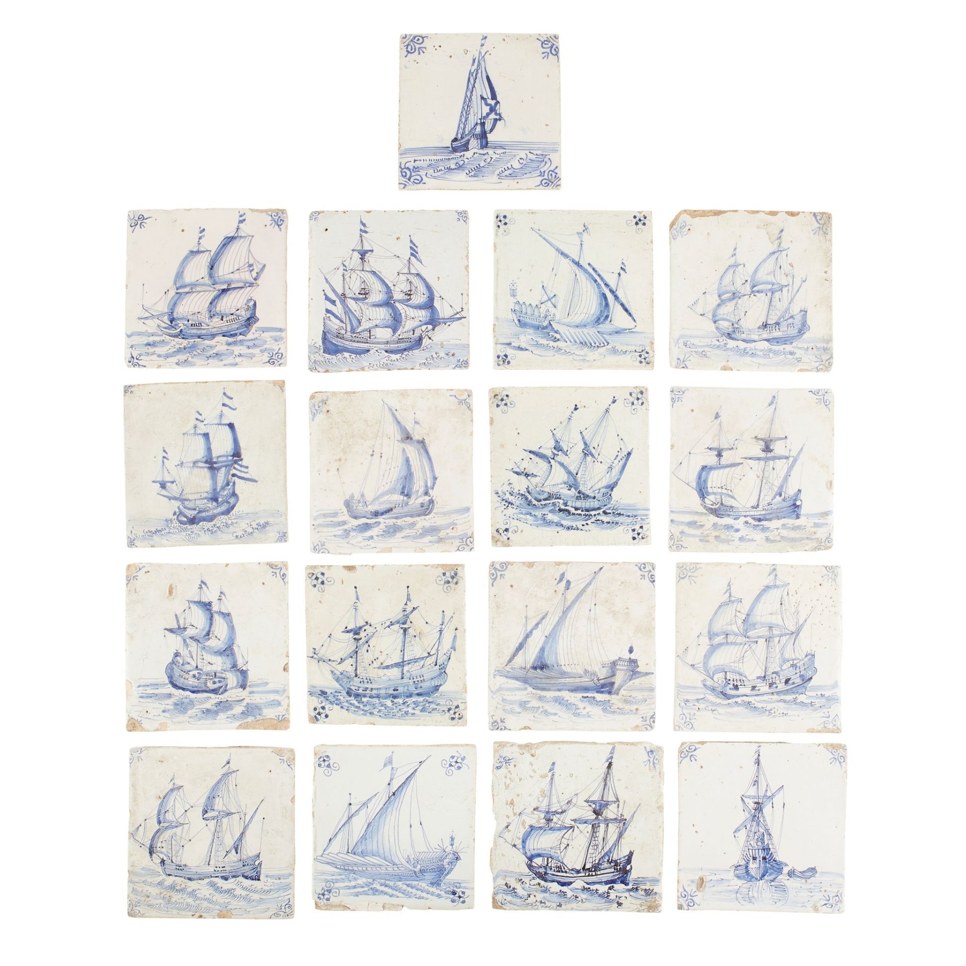 GROUP OF DELFT BLUE AND WHITE TILES 17TH/ 18TH CENTURY - Image 2 of 2