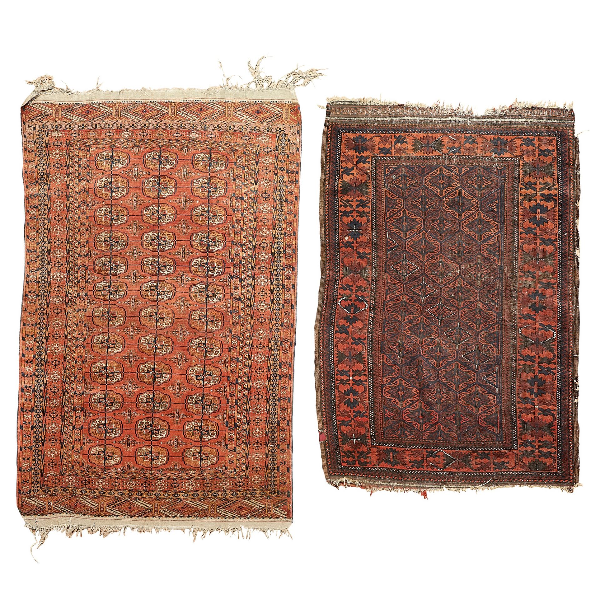 TWO TURKOMAN RUGS EAST PERSIA/TURKMENISTAN, LATE 19TH/EARLY 20TH CENTURY