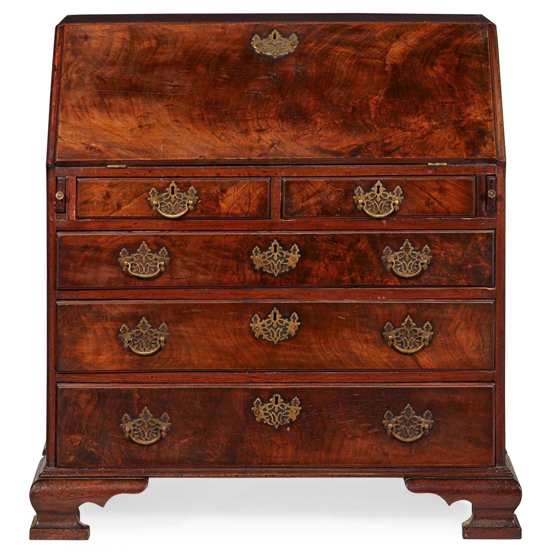 GEORGE II WALNUT BUREAU EARLY 18TH CENTURY