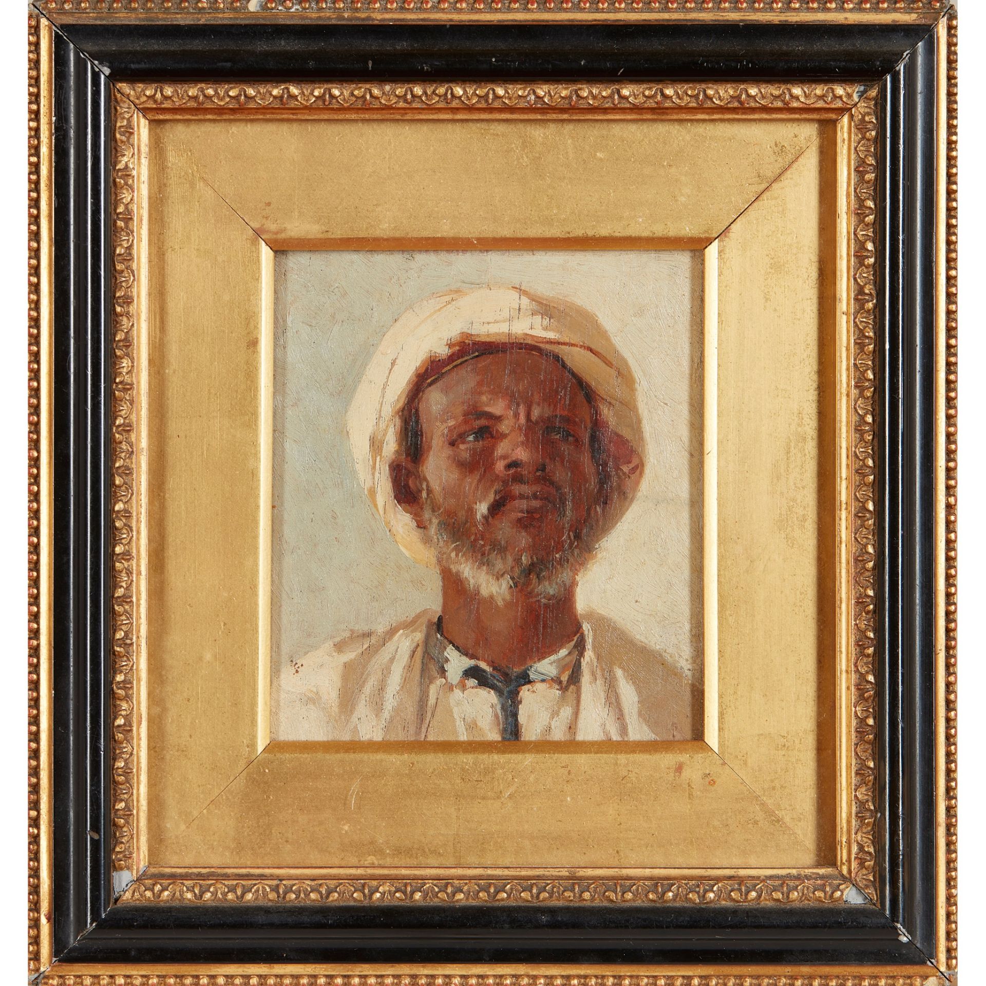 19TH CENTURY ORIENTALIST SCHOOL PORTRAIT OF A MAN - Bild 2 aus 3