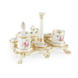 CHELSEA DERBY PORCELAIN INKSTAND LATE 18TH CENTURY