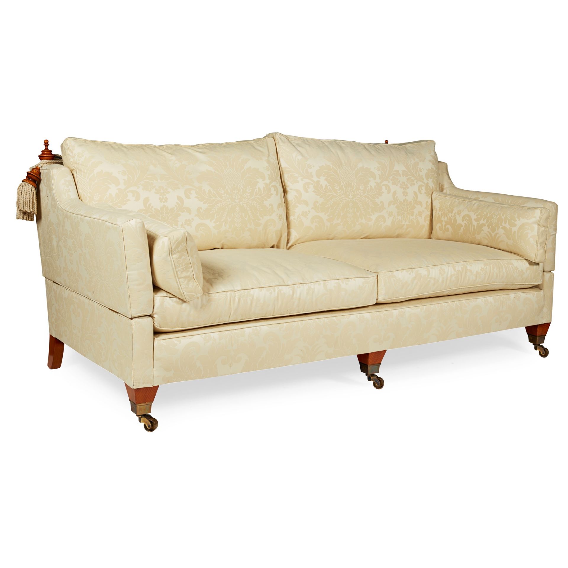 PAIR OF LARGE THREE SEATER KNOLE SOFAS MODERN