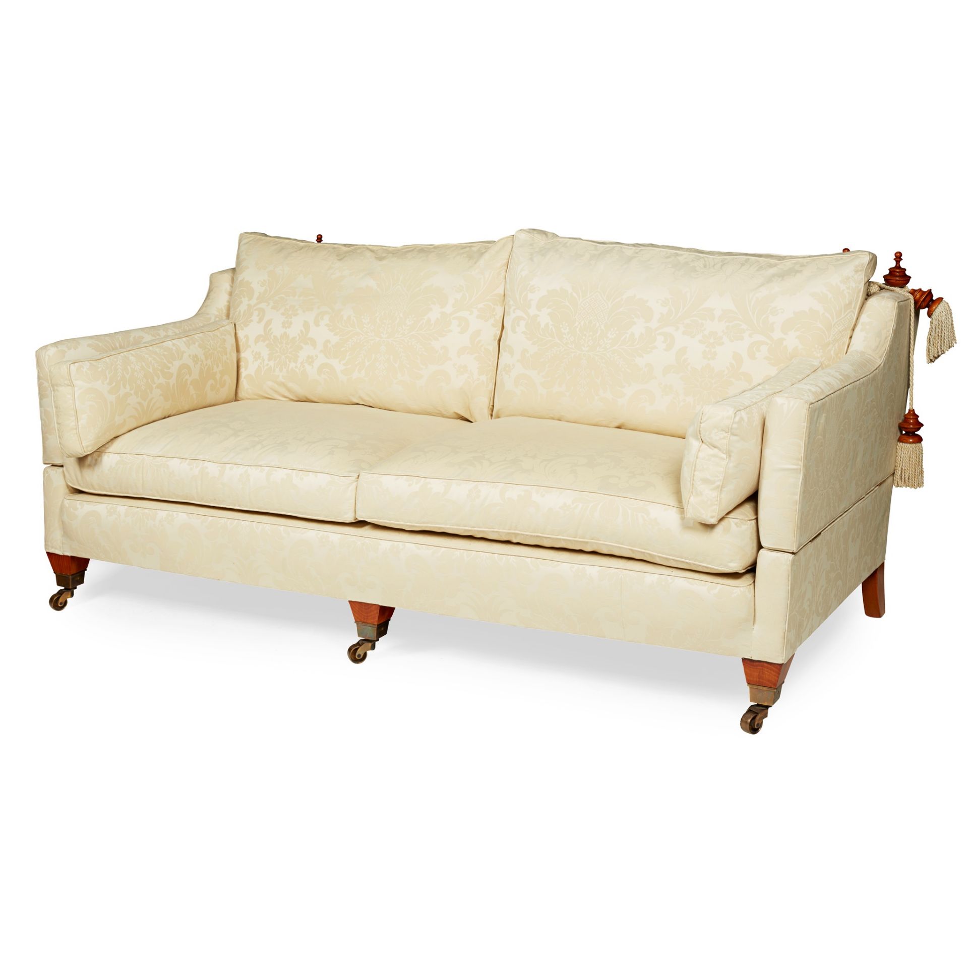 PAIR OF LARGE THREE SEATER KNOLE SOFAS MODERN - Image 2 of 2