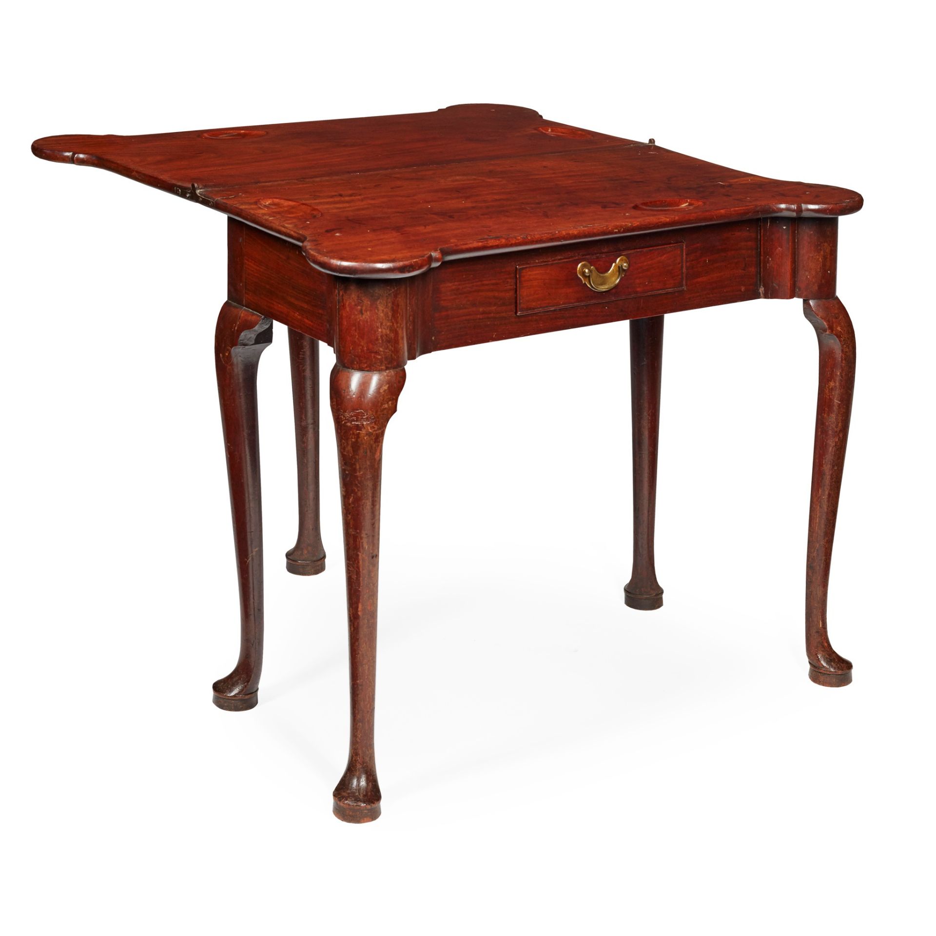 GEORGE II MAHOGANY FOLDOVER TEA TABLE EARLY 18TH CENTURY - Image 2 of 2