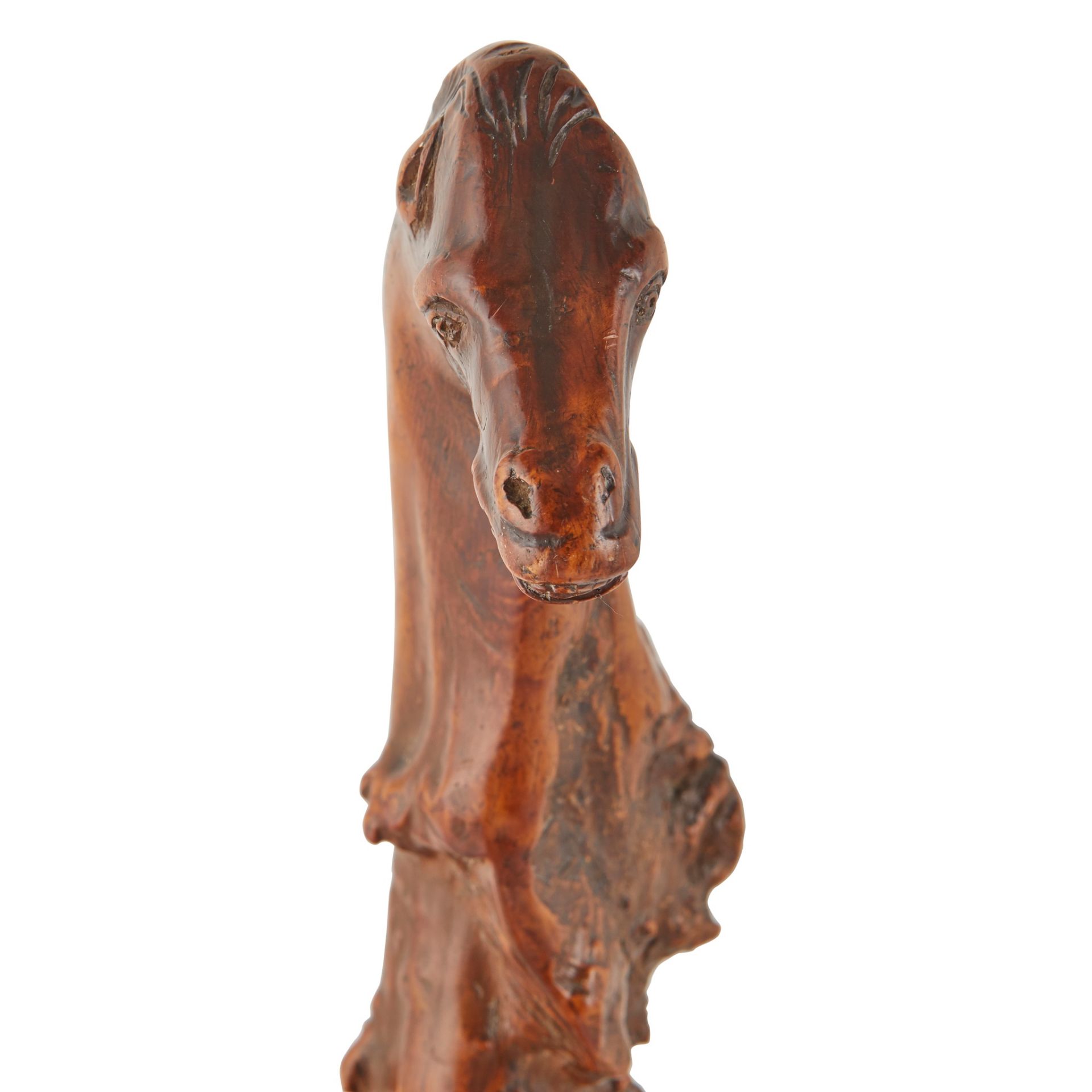 CARVED ROOT WOOD WALKING STICK LATE 17TH/ EARLY 18TH CENTURY - Image 2 of 2