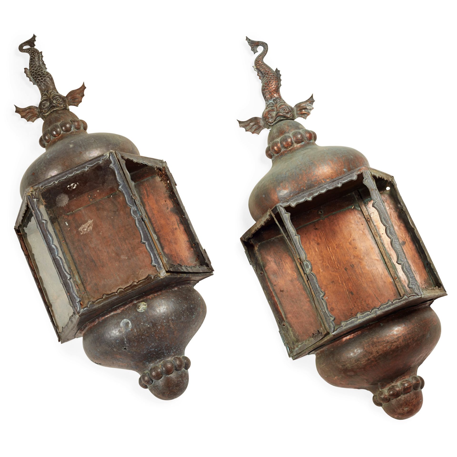PAIR OF REGENCY COPPER SCONCES EARLY 19TH CENTURY