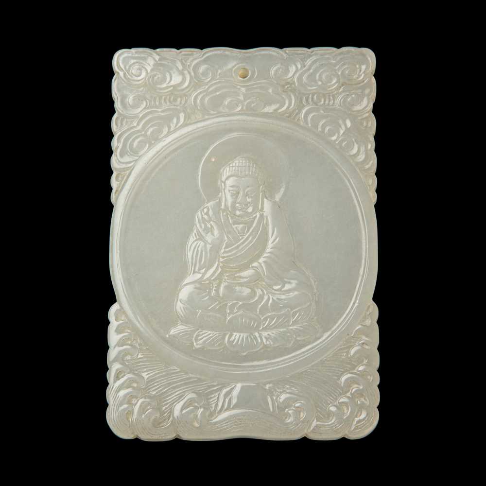 PALE CELADON JADE PLAQUE