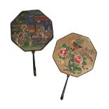 PAIR OF CHINESE FANS QING DYNASTY, 19TH CENTURY