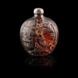 Y TORTOISESHELL SNUFF BOTTLE QING DYNASTY, 19TH CENTURY