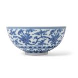 BLUE AND WHITE 'FLORAL' BOWL YONGZHENG MARK