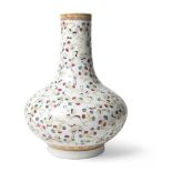 FAMILLE ROSE 'CRANE' BOTTLE VASE GUANGXU MARK BUT 20TH CENTURY