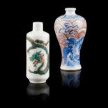 TWO PORCELAIN SNUFF BOTTLES