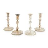 A set of four Victorian candlesticks