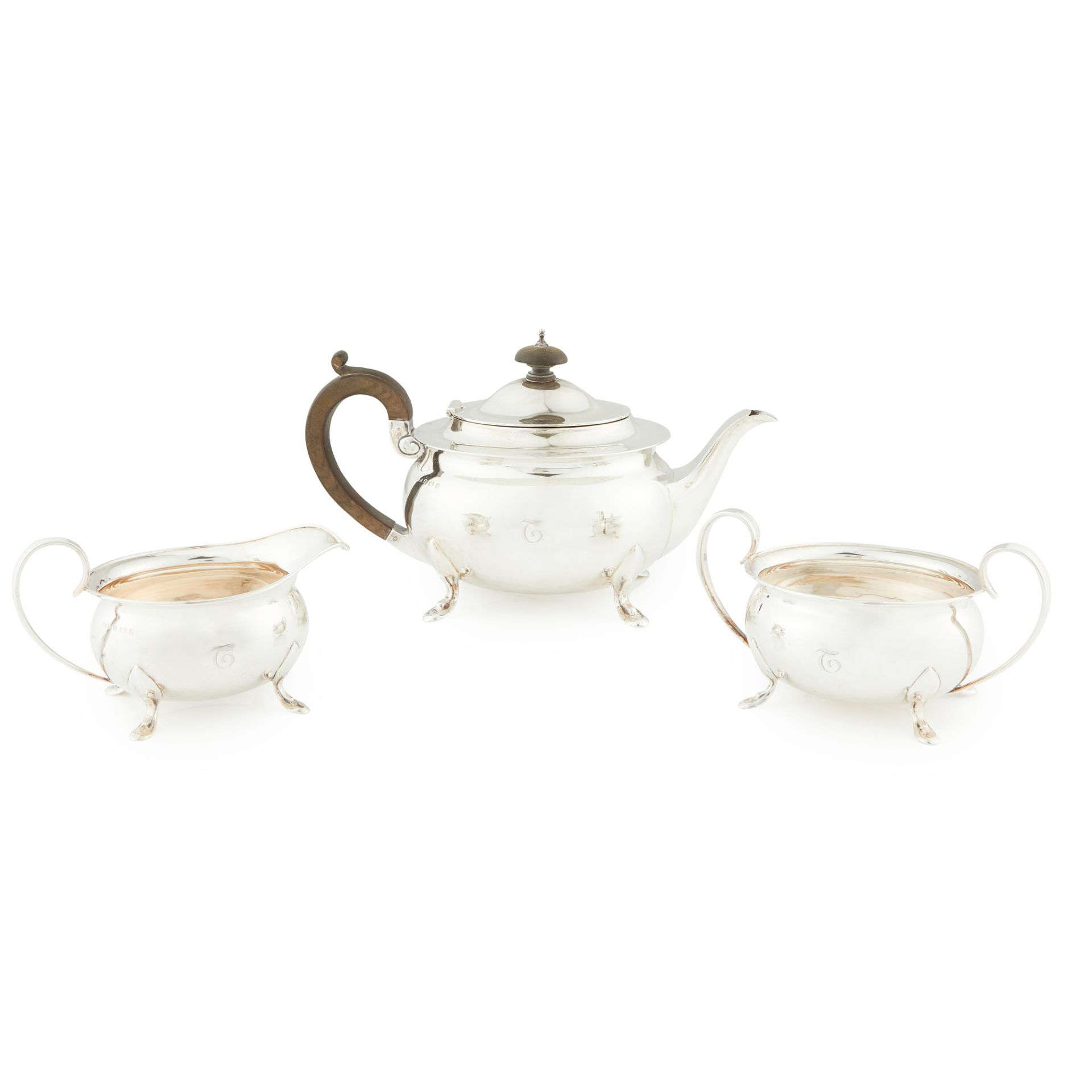 A 1920s three piece tea service