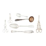 A mixed group of flatware