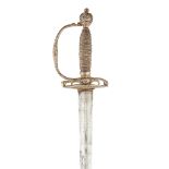 A mid-late 18th century silver mounted small sword