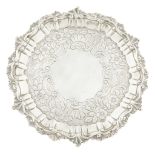 An Irish George III card tray