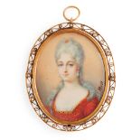 A cased portrait miniature