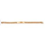 A modern 9ct gold identity bracelet, Brev