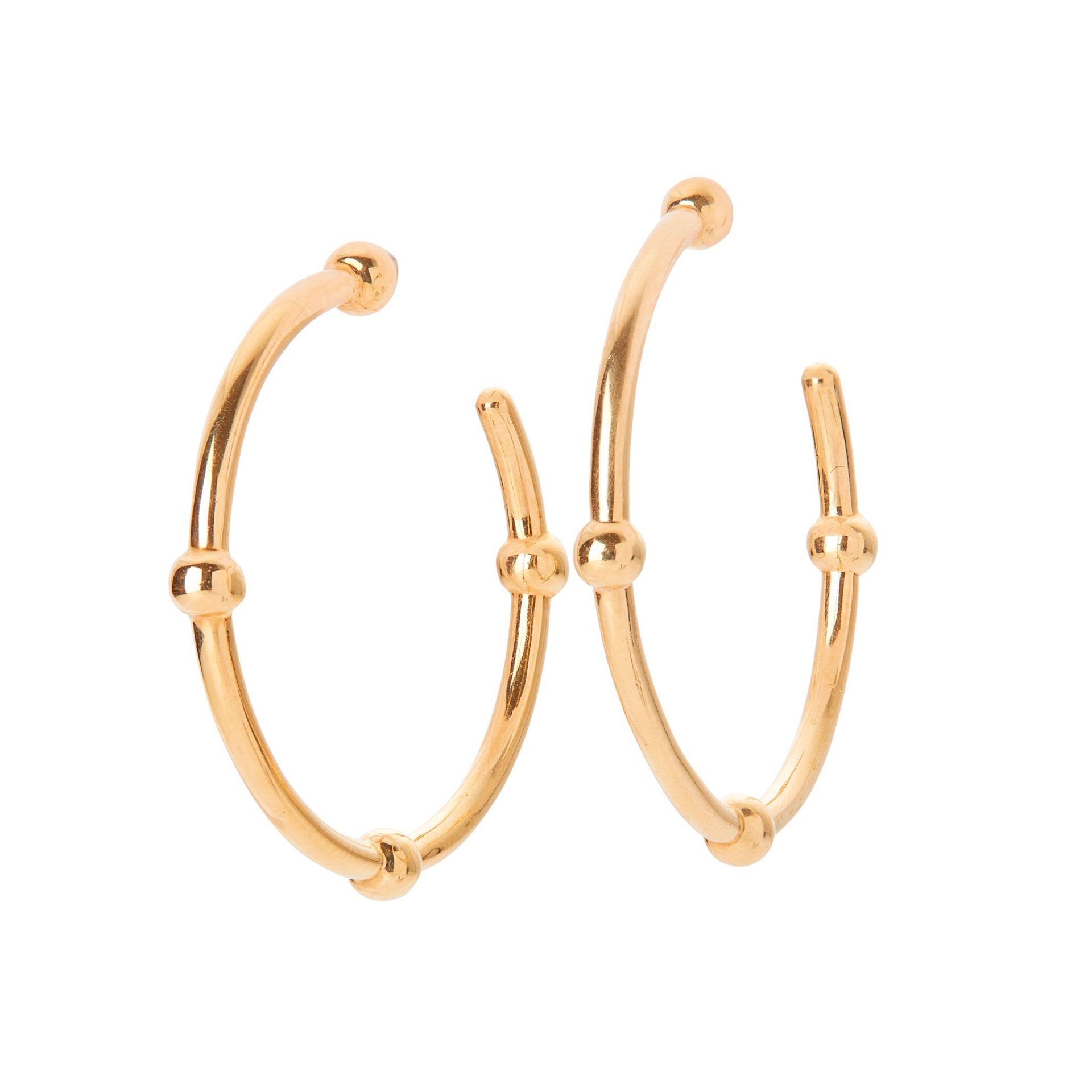 A pair of 18ct gold earrings, Tiffany & Co