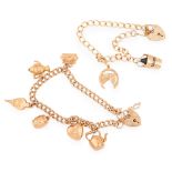 A 9ct gold charm bracelet